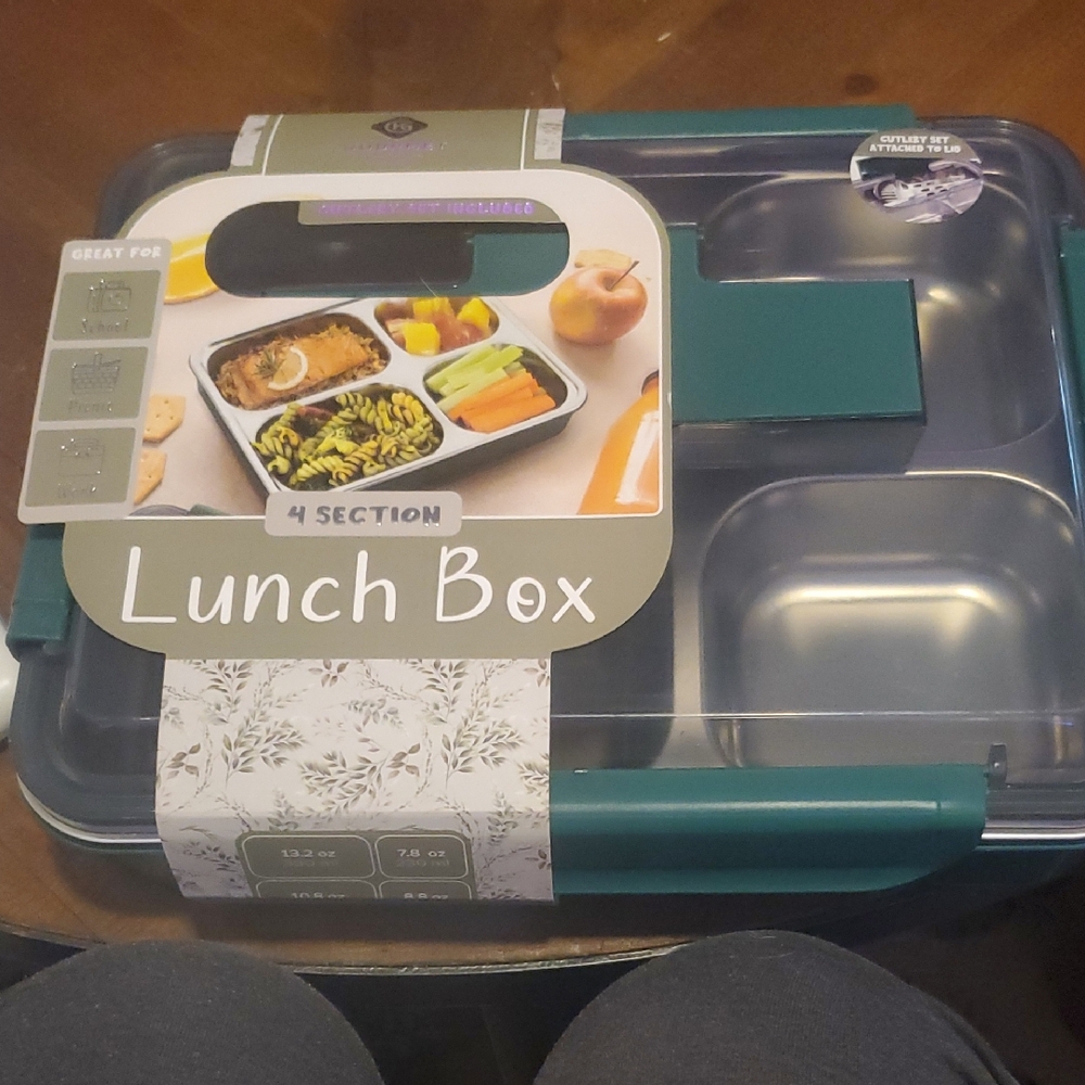 Teal 4-Section Lunch Box by stem